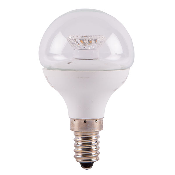 LED 2.1W 45mm Clear Round Ball - SES - 2700K
